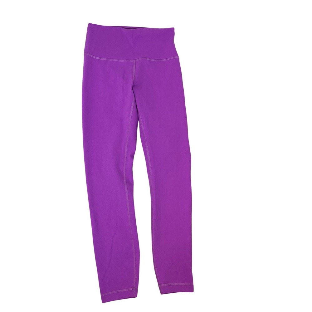 Lululemon High Rise Athletic Leggings Purple Hidden Pocket Womens Size 6
